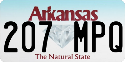 AR license plate 207MPQ