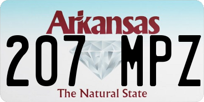 AR license plate 207MPZ