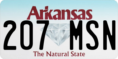 AR license plate 207MSN