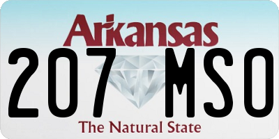 AR license plate 207MSO