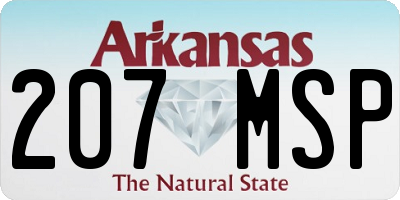 AR license plate 207MSP