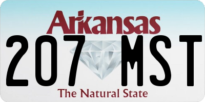 AR license plate 207MST