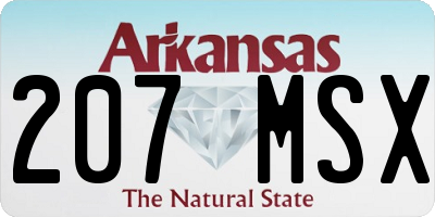 AR license plate 207MSX