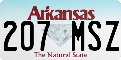 AR license plate 207MSZ