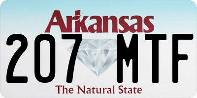 AR license plate 207MTF