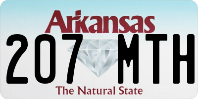 AR license plate 207MTH
