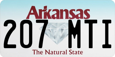 AR license plate 207MTI