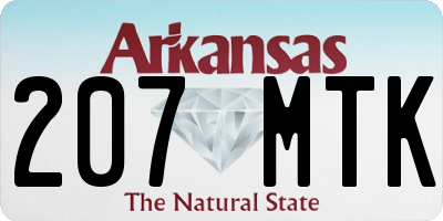 AR license plate 207MTK