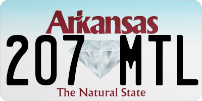 AR license plate 207MTL