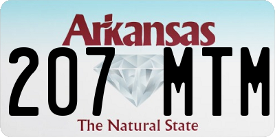 AR license plate 207MTM