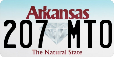 AR license plate 207MTO