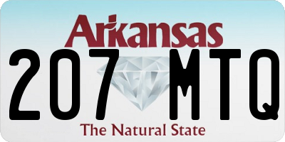 AR license plate 207MTQ