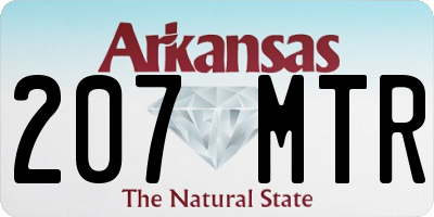 AR license plate 207MTR