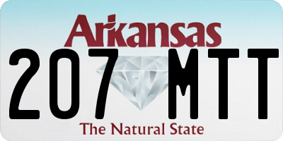 AR license plate 207MTT
