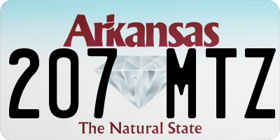 AR license plate 207MTZ