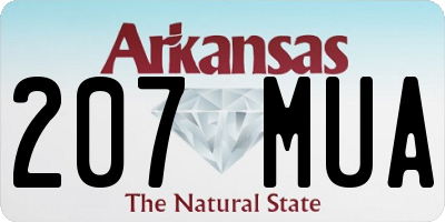 AR license plate 207MUA