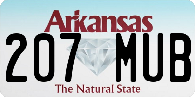 AR license plate 207MUB