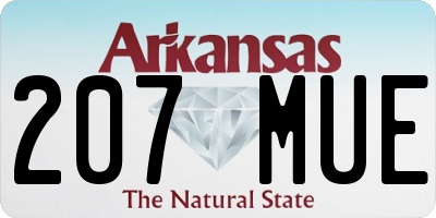 AR license plate 207MUE