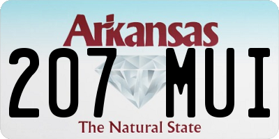 AR license plate 207MUI