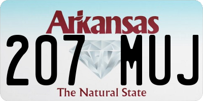 AR license plate 207MUJ