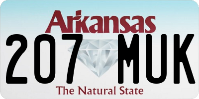 AR license plate 207MUK