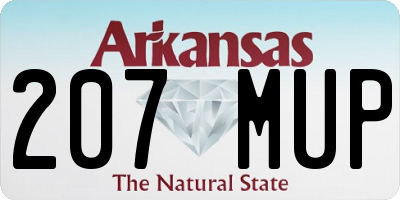 AR license plate 207MUP