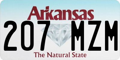AR license plate 207MZM