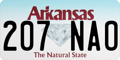 AR license plate 207NAO