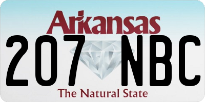 AR license plate 207NBC