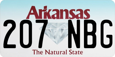AR license plate 207NBG