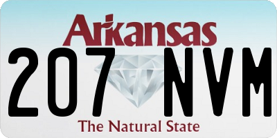 AR license plate 207NVM