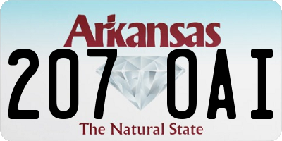 AR license plate 207OAI