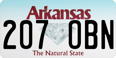 AR license plate 207OBN