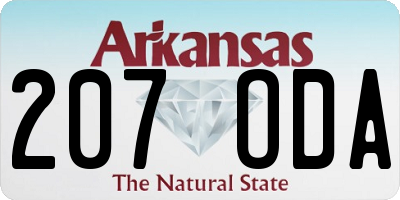 AR license plate 207ODA