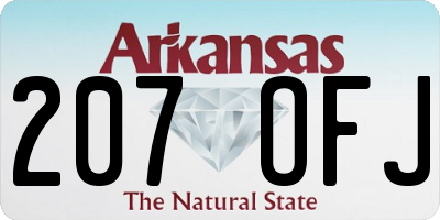 AR license plate 207OFJ