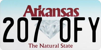 AR license plate 207OFY