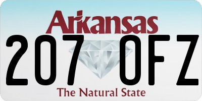 AR license plate 207OFZ