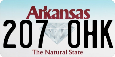 AR license plate 207OHK