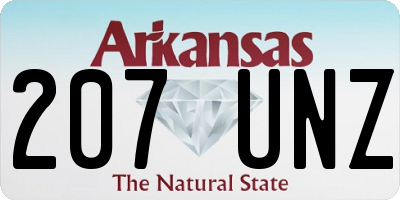 AR license plate 207UNZ