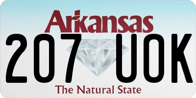 AR license plate 207UOK