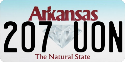 AR license plate 207UON