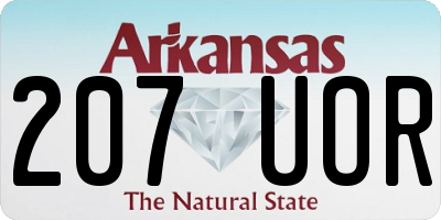 AR license plate 207UOR