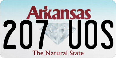 AR license plate 207UOS