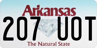 AR license plate 207UOT