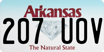 AR license plate 207UOV