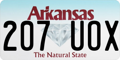 AR license plate 207UOX