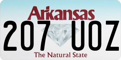 AR license plate 207UOZ