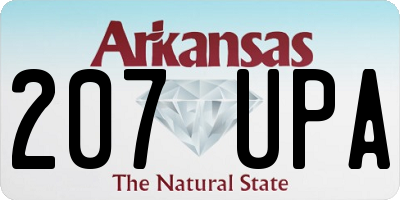 AR license plate 207UPA