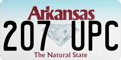 AR license plate 207UPC