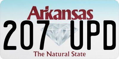 AR license plate 207UPD